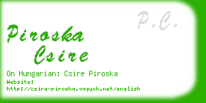 piroska csire business card